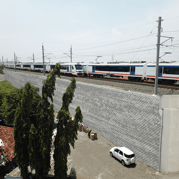 Kết cấu Tường chắn Tuyến đường sắt KRL Railink Basoetta image